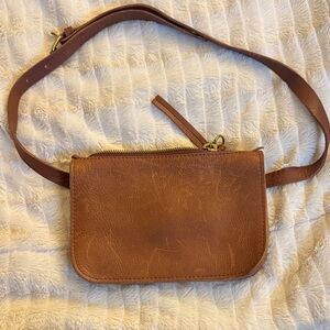Madewell cognac belt bag